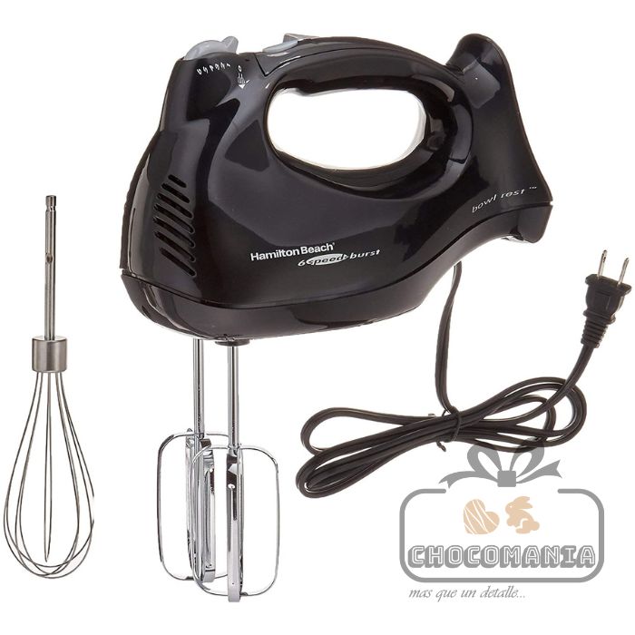 HAMILTON BEACH BLACK HAND MIXER 62692 WITH CASE