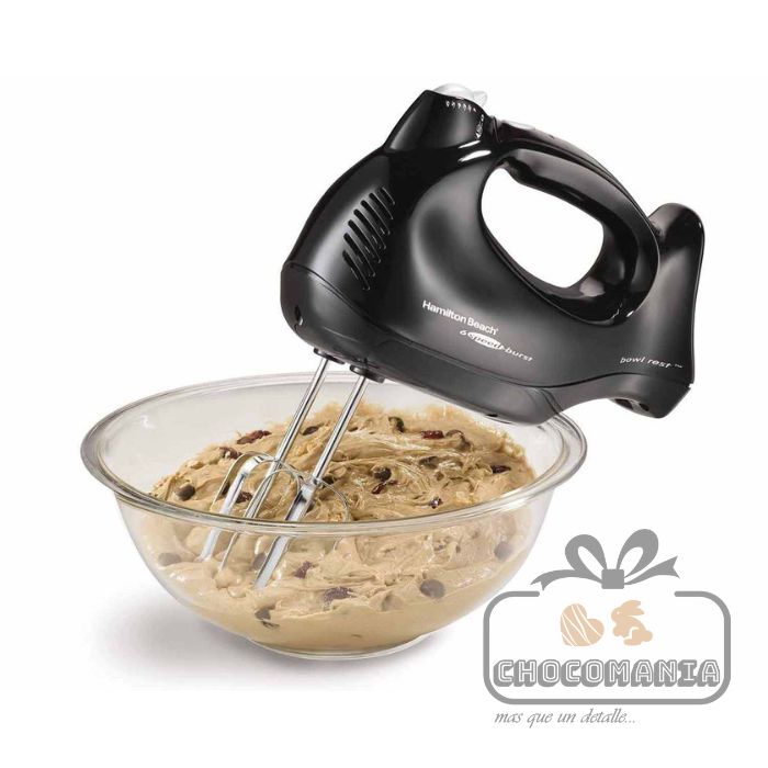 HAMILTON BEACH BLACK HAND MIXER 62692 WITH CASE